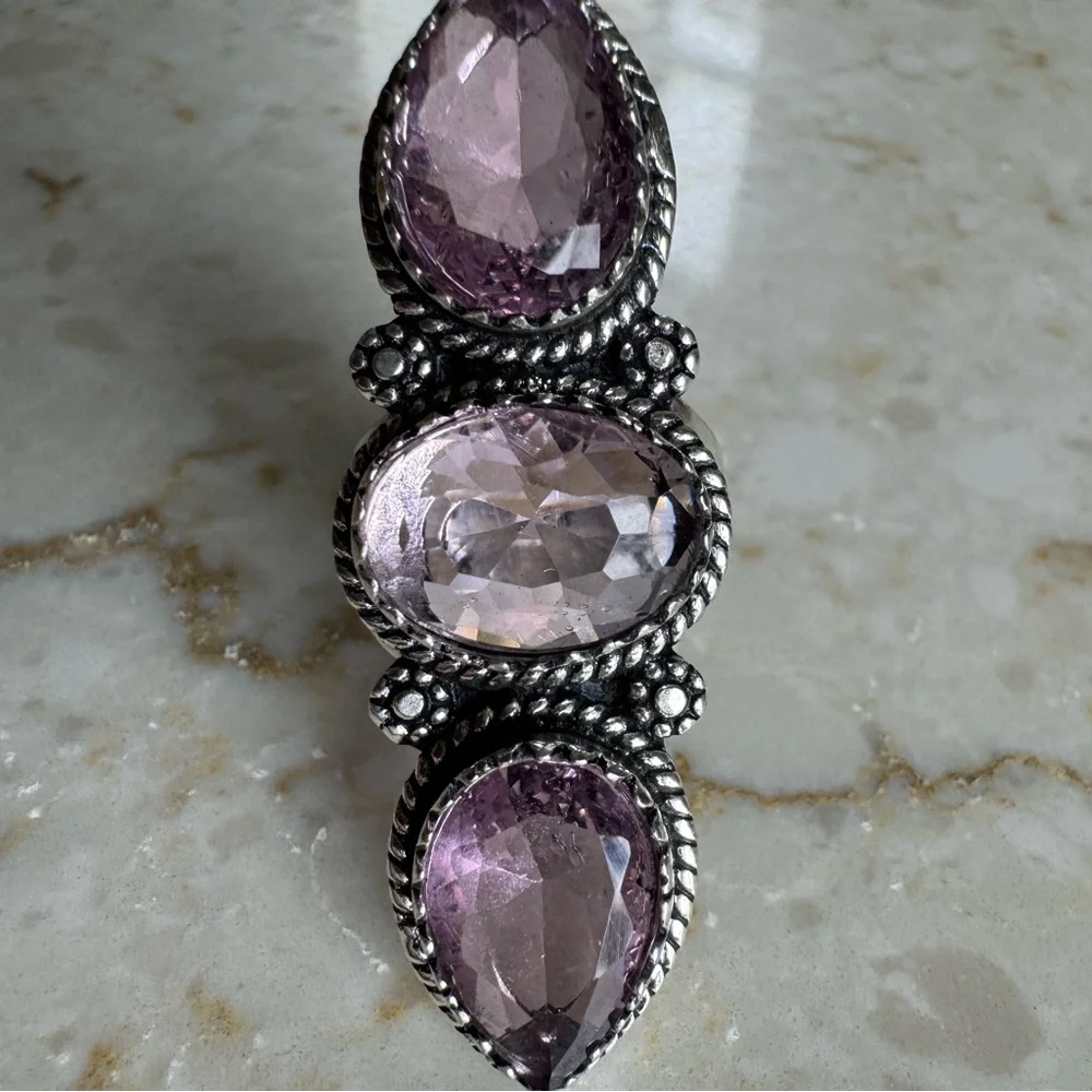 NWOT Sundance Wildflower Embrace Ring, Pink Kunzite, Sterling Silver - Picture 6 of 9